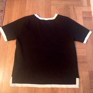 Zara knit sweater t-shirt black and white